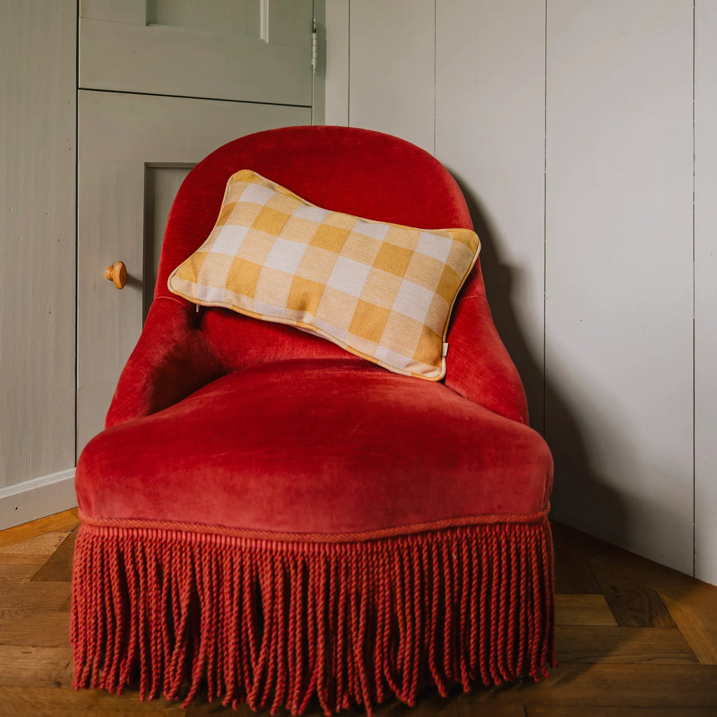 Yellow Checks Cushion