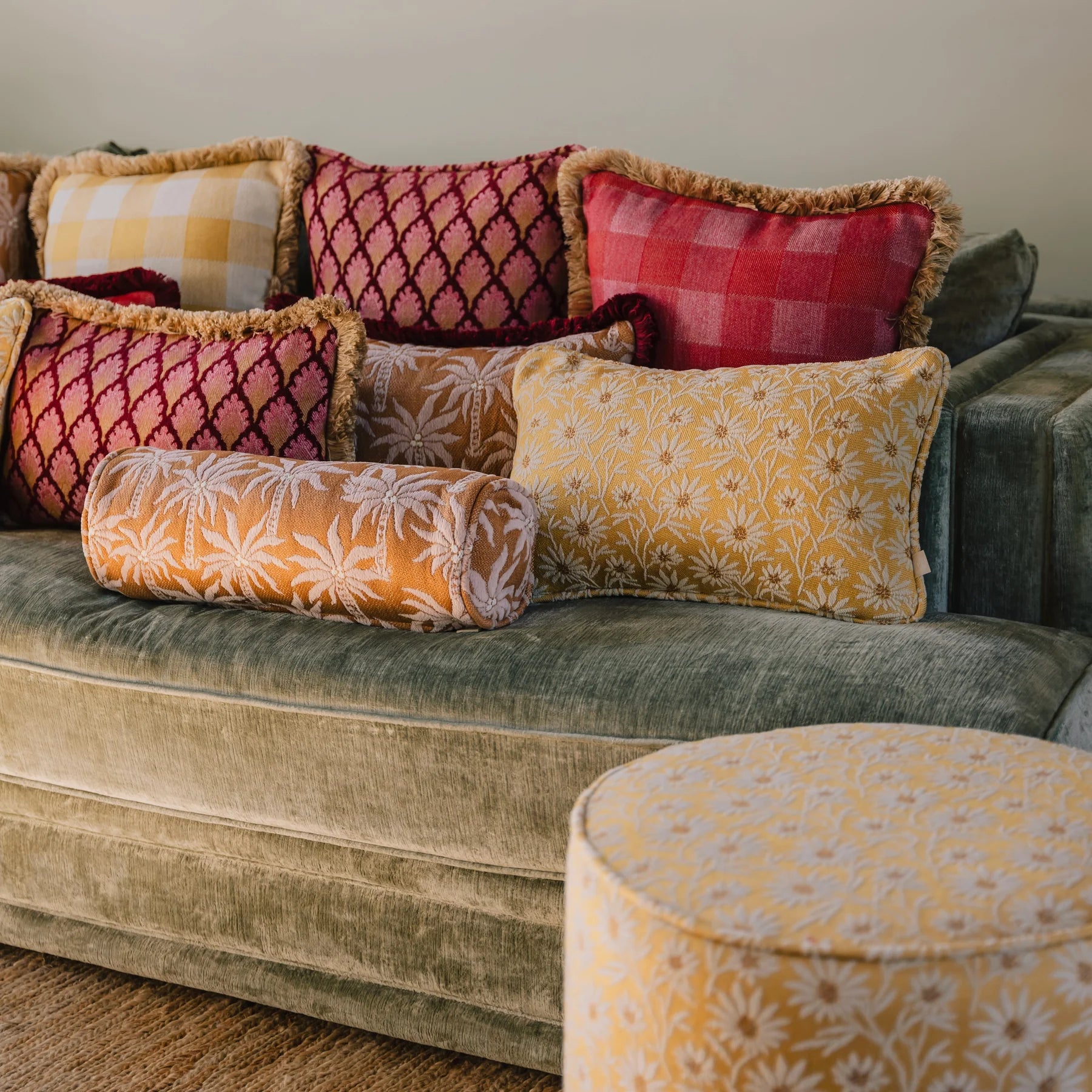 Yellow Checks Cushion