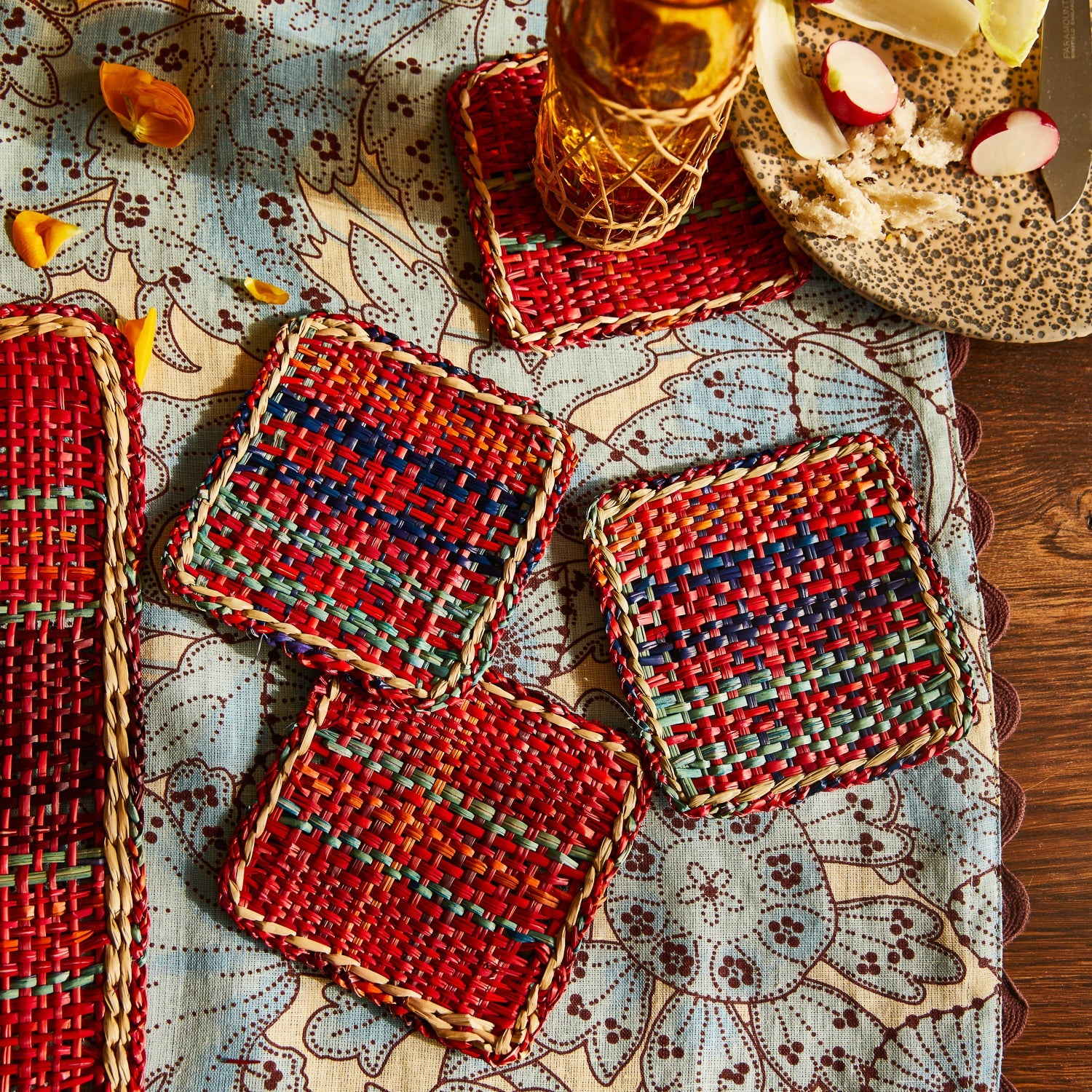 Crimson Coaster Set of 4