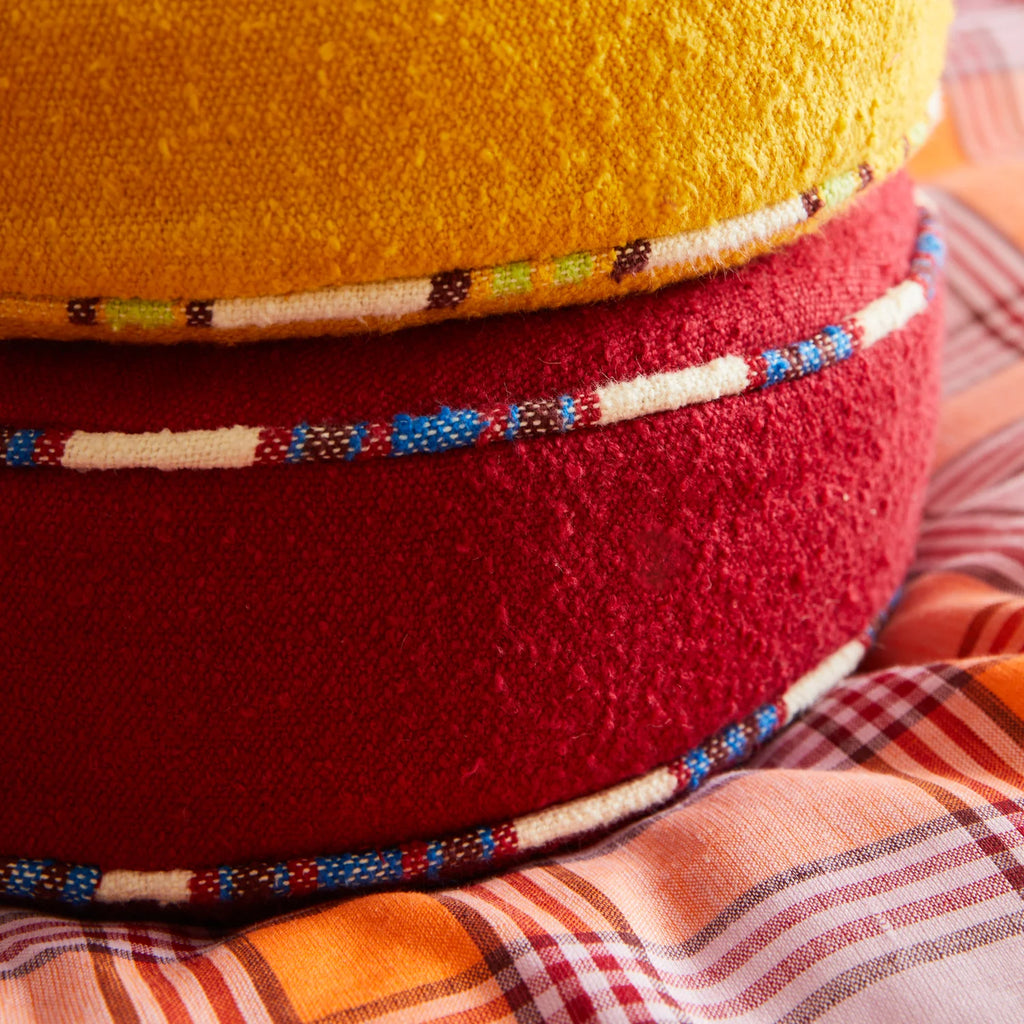 Crimson Round cushion