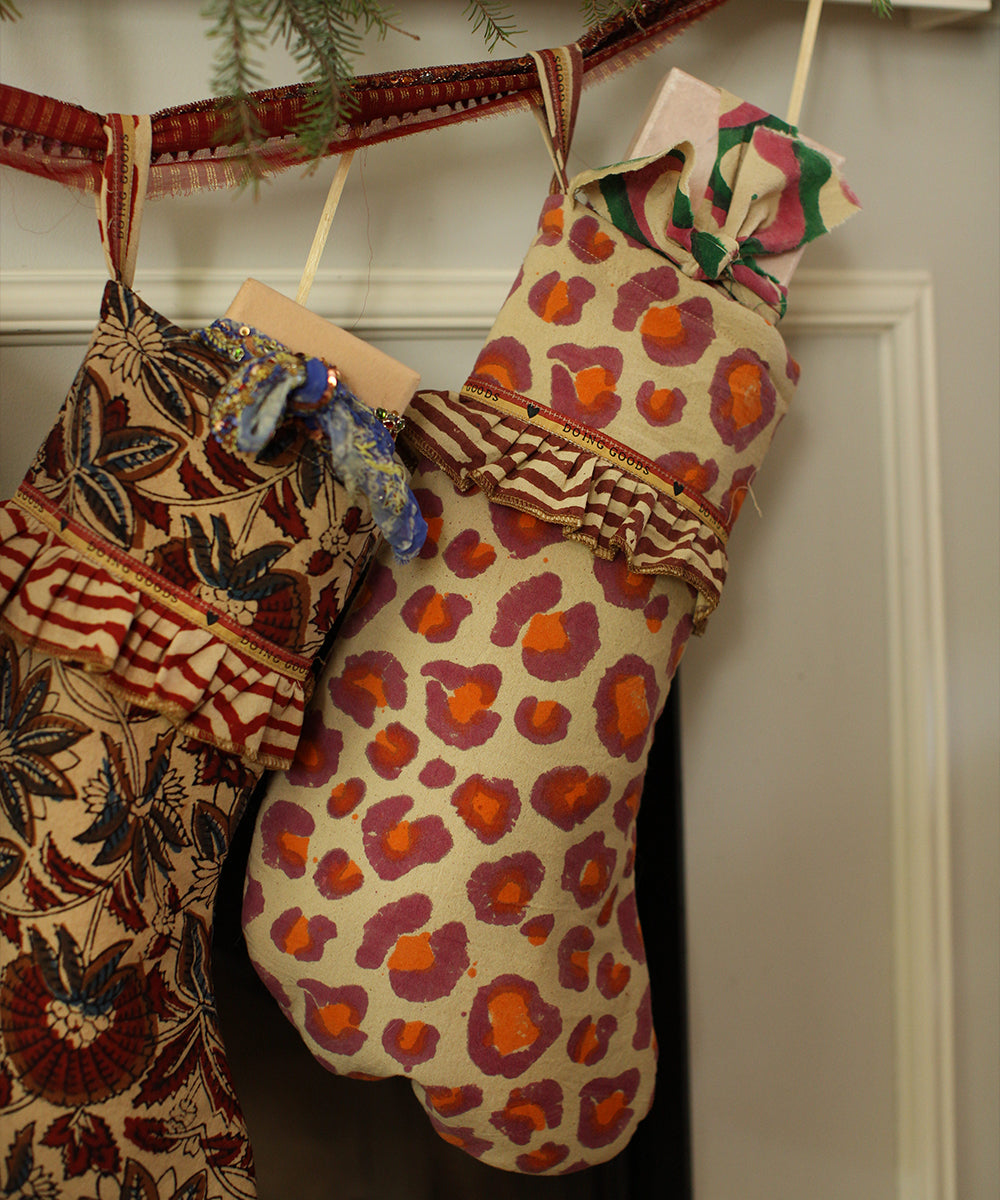 Pink Leopard Stocking