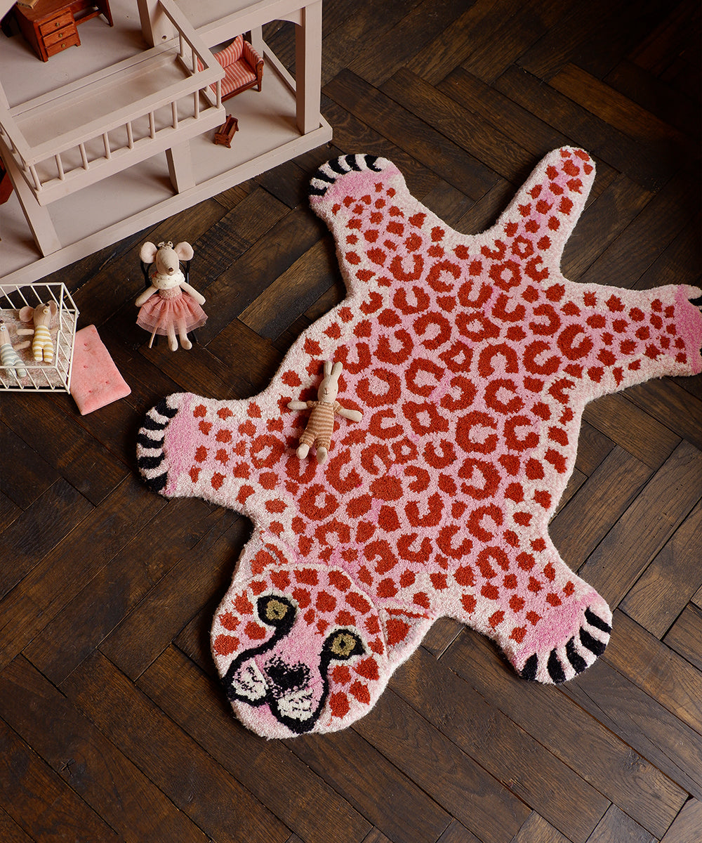 Pink Leopard Rug