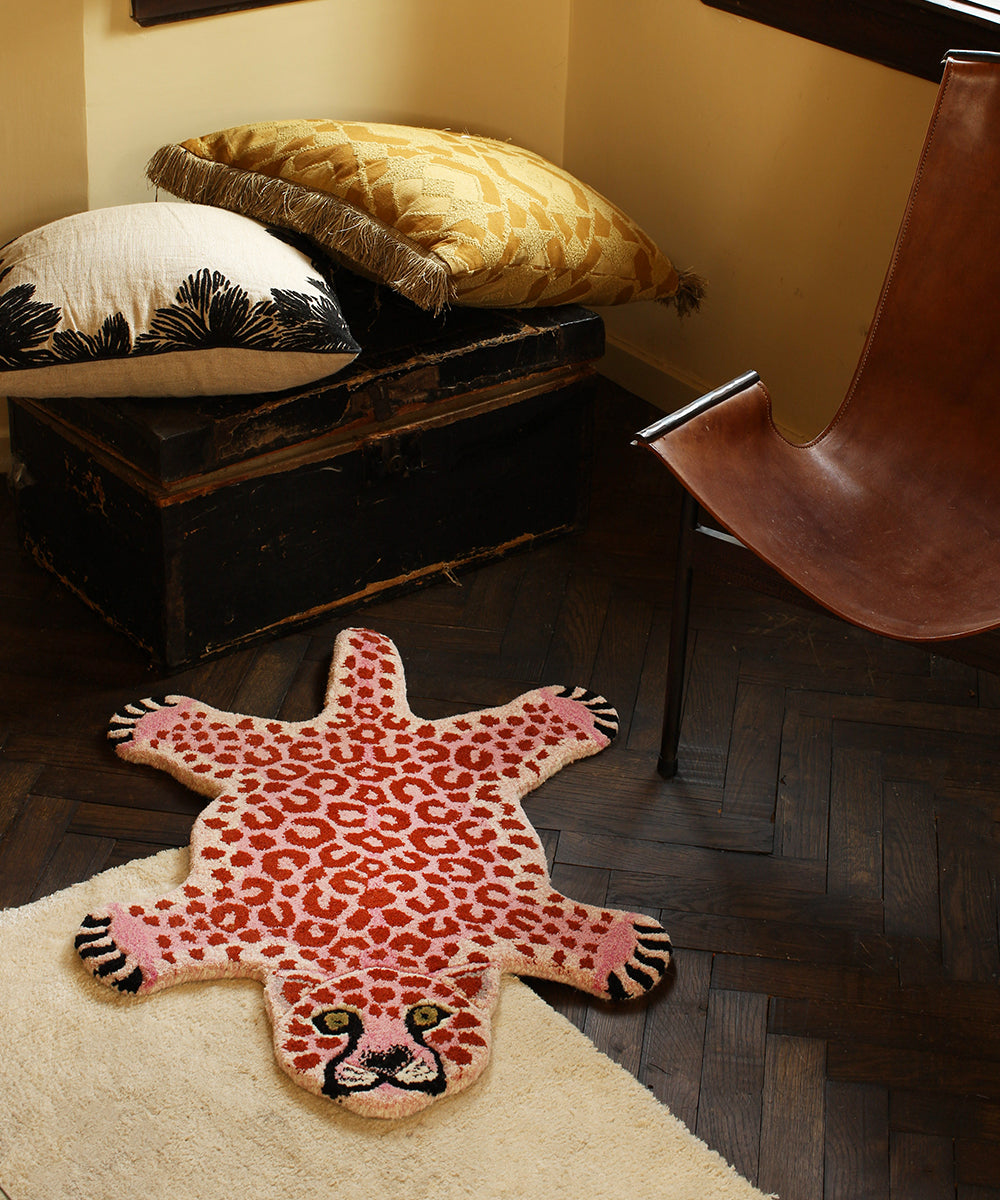 Pink Leopard Rug