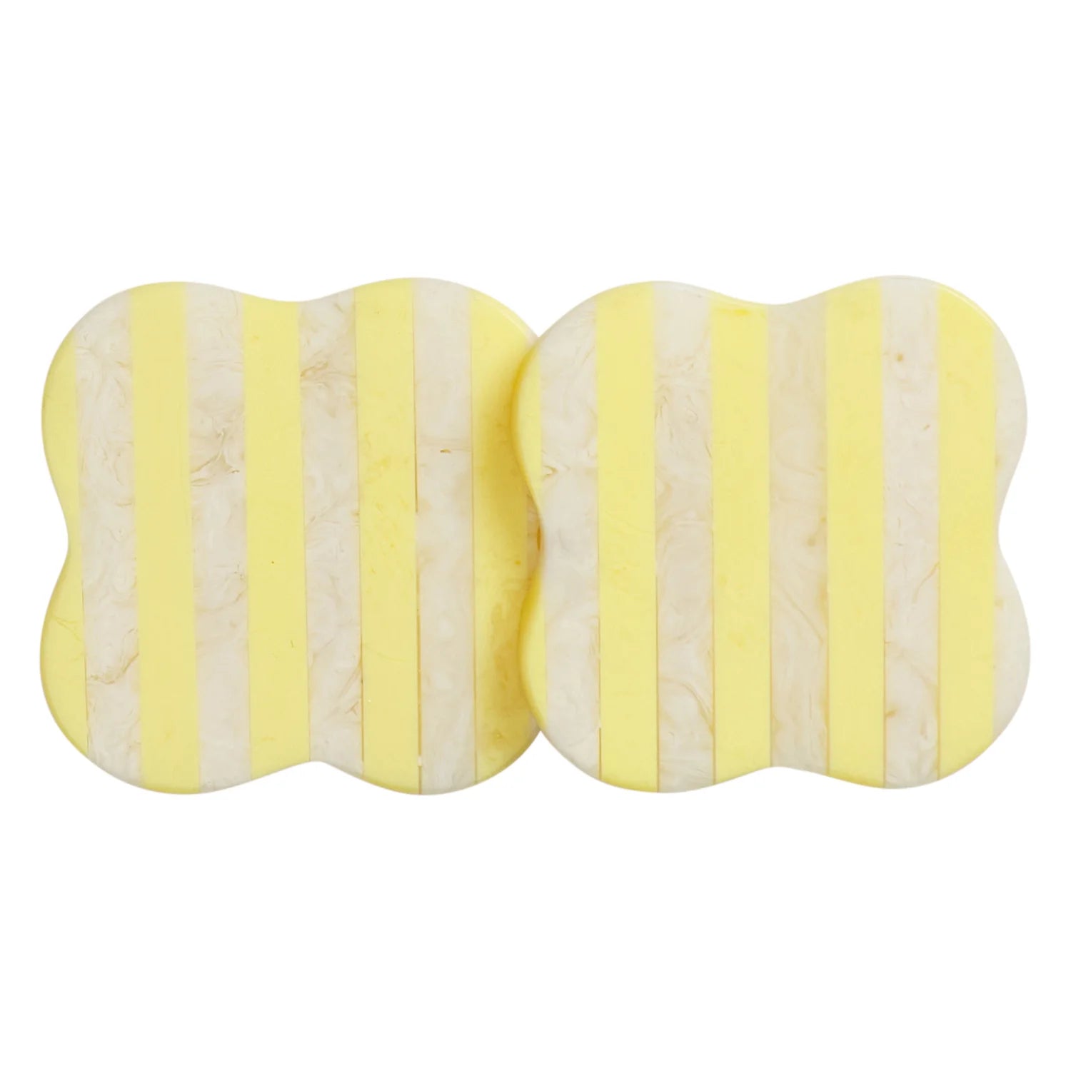 Yellow Stripe Coaster Set of 2