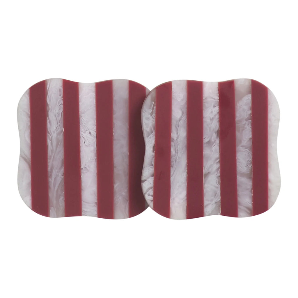 Lilac Stripe Coaster Set of 2