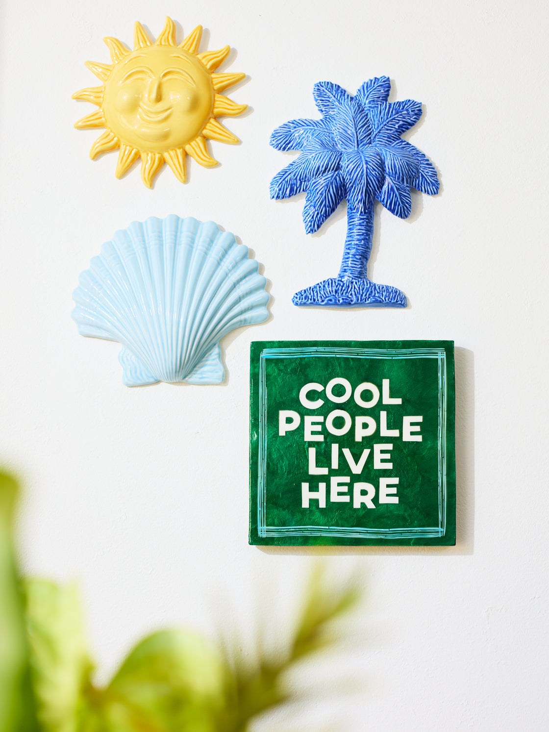 Blue Palm Wall Hanging